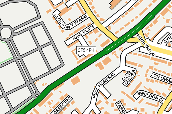 CF5 4PH map - OS OpenMap – Local (Ordnance Survey) CF5 4PH map - OS OpenMap – Local (Ordnance Survey)