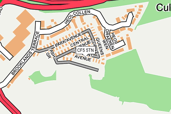 CF5 5TN map - OS OpenMap – Local (Ordnance Survey) CF5 5TN map - OS OpenMap – Local (Ordnance Survey)