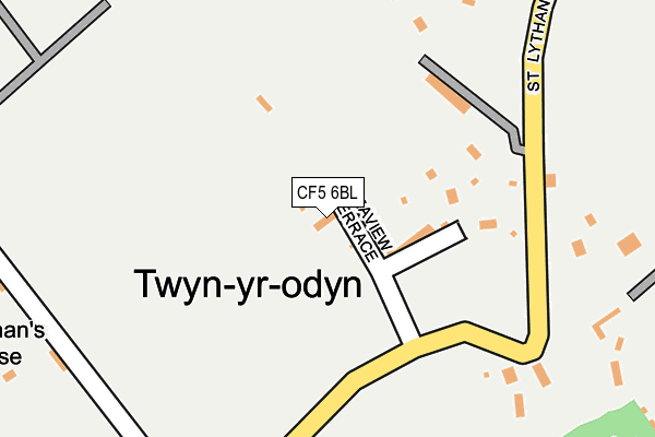 CF5 6BL map - OS OpenMap – Local (Ordnance Survey) CF5 6BL map - OS OpenMap – Local (Ordnance Survey)