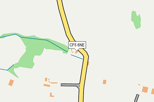 CF5 6NE map - OS OpenMap – Local (Ordnance Survey) CF5 6NE map - OS OpenMap – Local (Ordnance Survey)