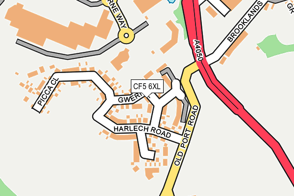 CF5 6XL map - OS OpenMap – Local (Ordnance Survey) CF5 6XL map - OS OpenMap – Local (Ordnance Survey)
