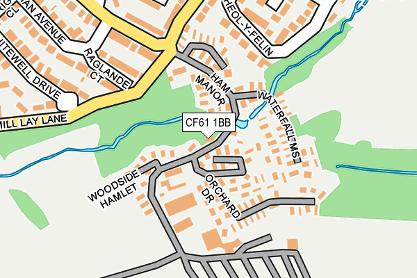 CF61 1BB map - OS OpenMap – Local (Ordnance Survey) CF61 1BB map - OS OpenMap – Local (Ordnance Survey)