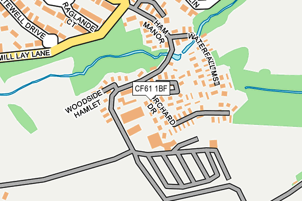 CF61 1BF map - OS OpenMap – Local (Ordnance Survey) CF61 1BF map - OS OpenMap – Local (Ordnance Survey)