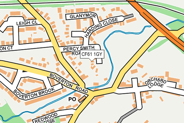 CF61 1GY map - OS OpenMap – Local (Ordnance Survey) CF61 1GY map - OS OpenMap – Local (Ordnance Survey)