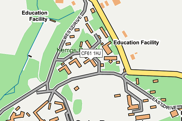CF61 1HJ map - OS OpenMap – Local (Ordnance Survey) CF61 1HJ map - OS OpenMap – Local (Ordnance Survey)