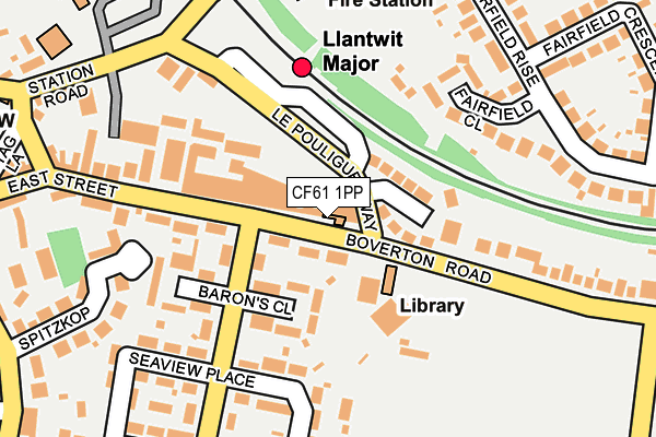 CF61 1PP map - OS OpenMap – Local (Ordnance Survey) CF61 1PP map - OS OpenMap – Local (Ordnance Survey)