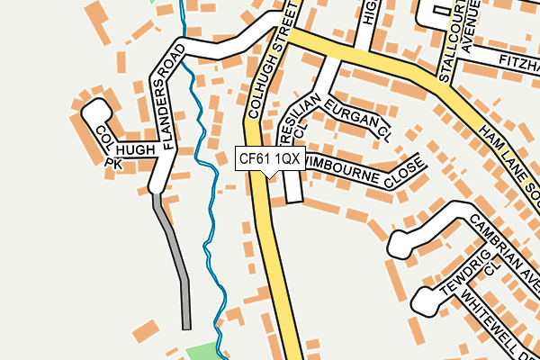 CF61 1QX map - OS OpenMap – Local (Ordnance Survey) CF61 1QX map - OS OpenMap – Local (Ordnance Survey)