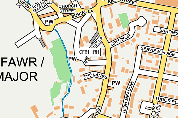CF61 1RH map - OS OpenMap – Local (Ordnance Survey) CF61 1RH map - OS OpenMap – Local (Ordnance Survey)