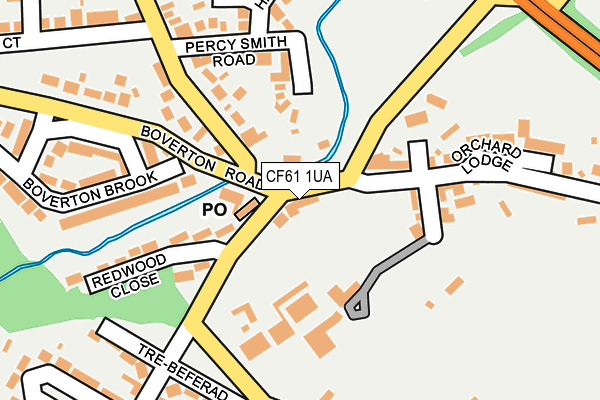 CF61 1UA map - OS OpenMap – Local (Ordnance Survey) CF61 1UA map - OS OpenMap – Local (Ordnance Survey)