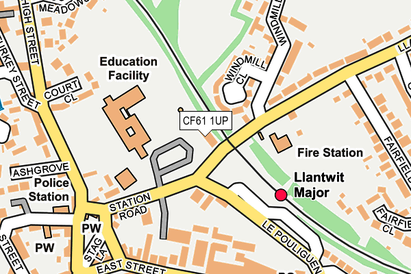 CF61 1UP map - OS OpenMap – Local (Ordnance Survey) CF61 1UP map - OS OpenMap – Local (Ordnance Survey)