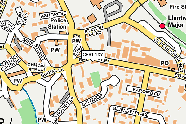 CF61 1XY map - OS OpenMap – Local (Ordnance Survey) CF61 1XY map - OS OpenMap – Local (Ordnance Survey)