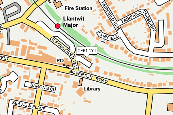 CF61 1YJ map - OS OpenMap – Local (Ordnance Survey) CF61 1YJ map - OS OpenMap – Local (Ordnance Survey)
