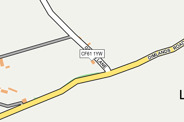 CF61 1YW map - OS OpenMap – Local (Ordnance Survey) CF61 1YW map - OS OpenMap – Local (Ordnance Survey)