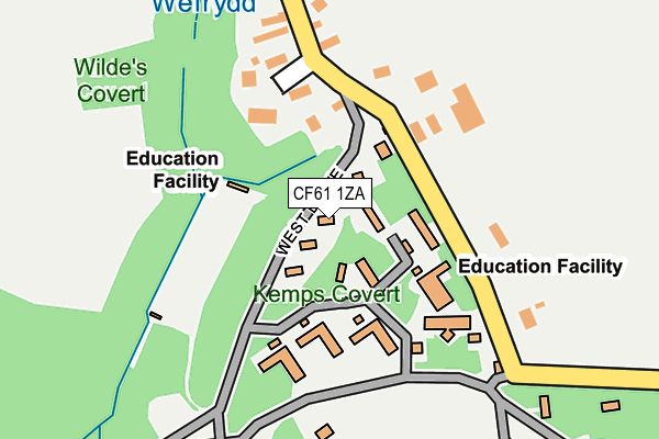 CF61 1ZA map - OS OpenMap – Local (Ordnance Survey) CF61 1ZA map - OS OpenMap – Local (Ordnance Survey)