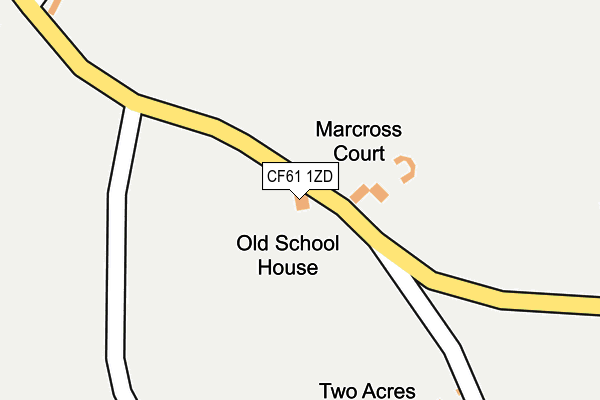 CF61 1ZD map - OS OpenMap – Local (Ordnance Survey) CF61 1ZD map - OS OpenMap – Local (Ordnance Survey)
