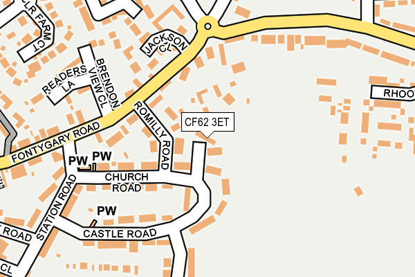 CF62 3ET map - OS OpenMap – Local (Ordnance Survey) CF62 3ET map - OS OpenMap – Local (Ordnance Survey)