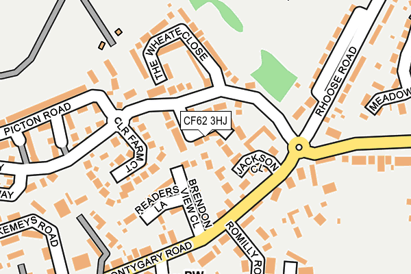 CF62 3HJ map - OS OpenMap – Local (Ordnance Survey) CF62 3HJ map - OS OpenMap – Local (Ordnance Survey)