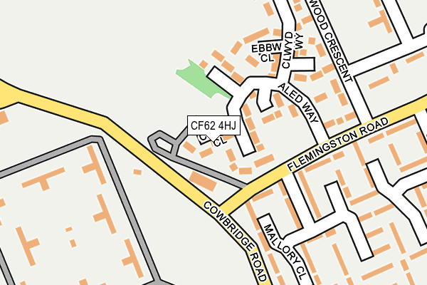 CF62 4HJ map - OS OpenMap – Local (Ordnance Survey) CF62 4HJ map - OS OpenMap – Local (Ordnance Survey)