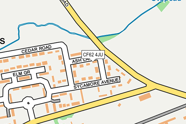 CF62 4JU map - OS OpenMap – Local (Ordnance Survey) CF62 4JU map - OS OpenMap – Local (Ordnance Survey)