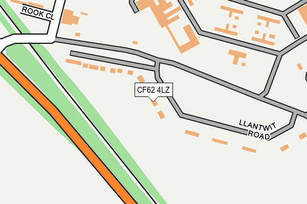 CF62 4LZ map - OS OpenMap – Local (Ordnance Survey) CF62 4LZ map - OS OpenMap – Local (Ordnance Survey)