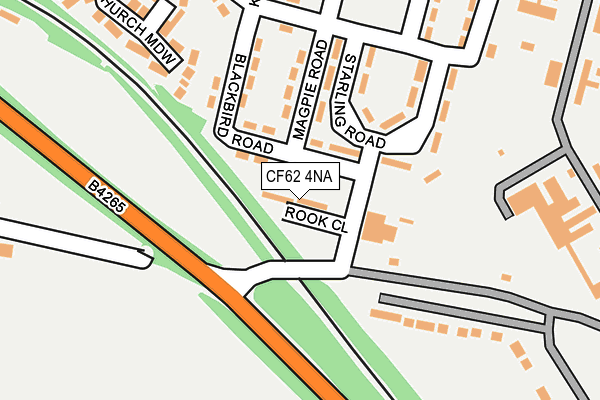 CF62 4NA map - OS OpenMap – Local (Ordnance Survey) CF62 4NA map - OS OpenMap – Local (Ordnance Survey)