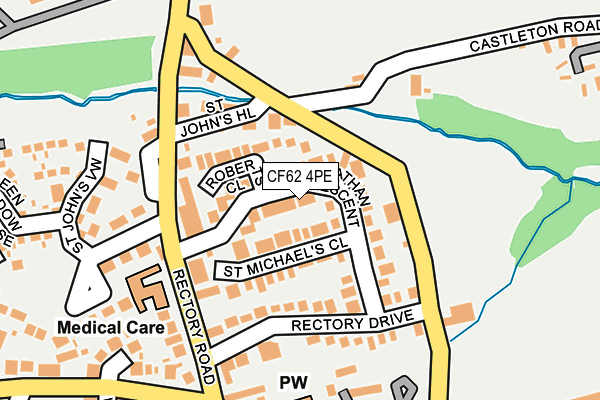 CF62 4PE map - OS OpenMap – Local (Ordnance Survey) CF62 4PE map - OS OpenMap – Local (Ordnance Survey)