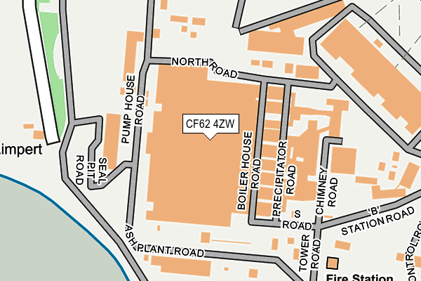 CF62 4ZW map - OS OpenMap – Local (Ordnance Survey) CF62 4ZW map - OS OpenMap – Local (Ordnance Survey)