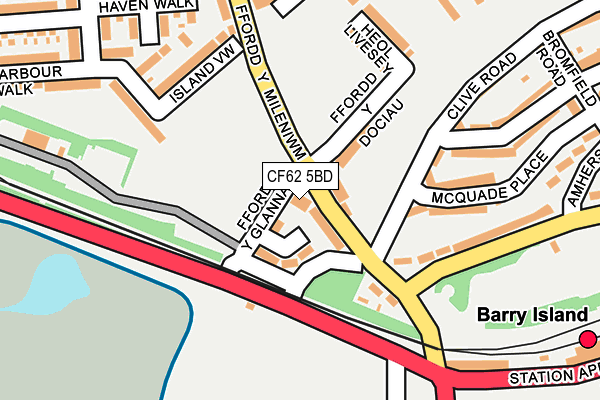 CF62 5BD map - OS OpenMap – Local (Ordnance Survey) CF62 5BD map - OS OpenMap – Local (Ordnance Survey)