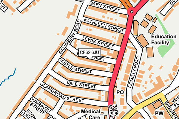 CF62 6JU map - OS OpenMap – Local (Ordnance Survey) CF62 6JU map - OS OpenMap – Local (Ordnance Survey)
