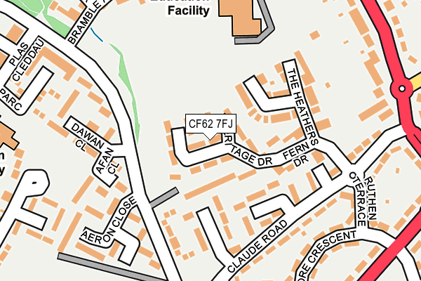 CF62 7FJ map - OS OpenMap – Local (Ordnance Survey) CF62 7FJ map - OS OpenMap – Local (Ordnance Survey)