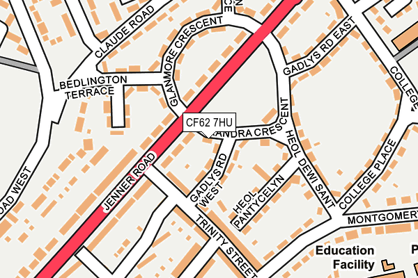 CF62 7HU map - OS OpenMap – Local (Ordnance Survey) CF62 7HU map - OS OpenMap – Local (Ordnance Survey)