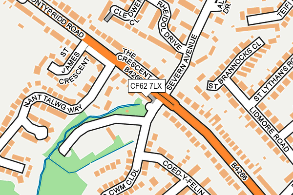 CF62 7LX map - OS OpenMap – Local (Ordnance Survey) CF62 7LX map - OS OpenMap – Local (Ordnance Survey)