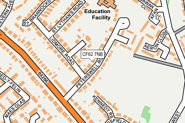 CF62 7NB map - OS OpenMap – Local (Ordnance Survey) CF62 7NB map - OS OpenMap – Local (Ordnance Survey)