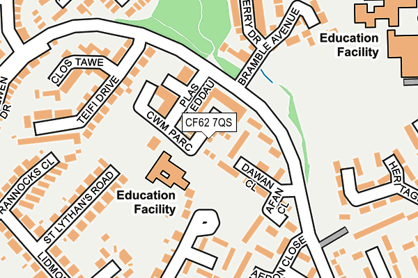 CF62 7QS map - OS OpenMap – Local (Ordnance Survey) CF62 7QS map - OS OpenMap – Local (Ordnance Survey)