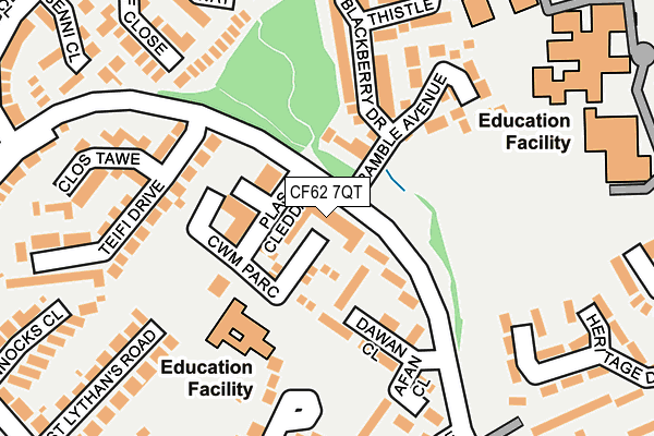 CF62 7QT map - OS OpenMap – Local (Ordnance Survey) CF62 7QT map - OS OpenMap – Local (Ordnance Survey)