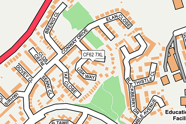 CF62 7XL map - OS OpenMap – Local (Ordnance Survey) CF62 7XL map - OS OpenMap – Local (Ordnance Survey)