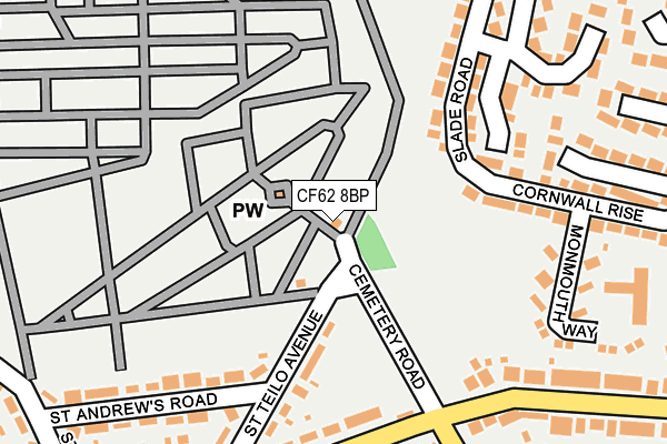 CF62 8BP map - OS OpenMap – Local (Ordnance Survey) CF62 8BP map - OS OpenMap – Local (Ordnance Survey)