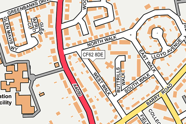 CF62 8DE map - OS OpenMap – Local (Ordnance Survey) CF62 8DE map - OS OpenMap – Local (Ordnance Survey)