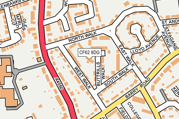 CF62 8DG map - OS OpenMap – Local (Ordnance Survey) CF62 8DG map - OS OpenMap – Local (Ordnance Survey)