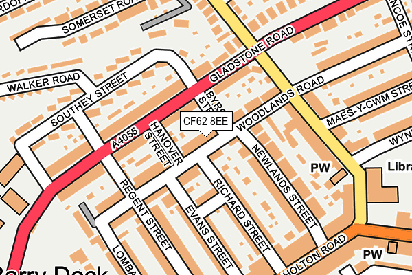 CF62 8EE map - OS OpenMap – Local (Ordnance Survey) CF62 8EE map - OS OpenMap – Local (Ordnance Survey)