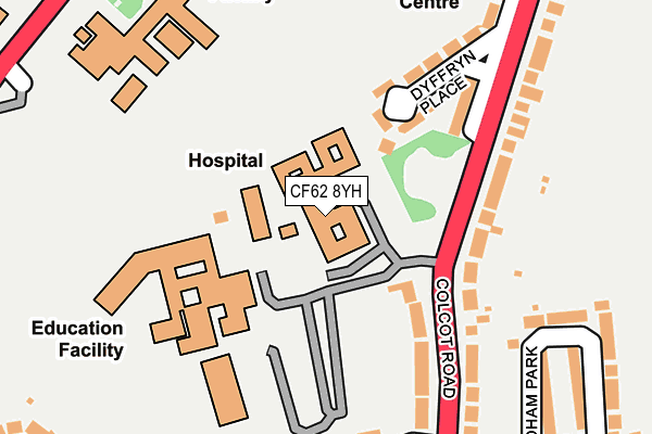 CF62 8YH map - OS OpenMap – Local (Ordnance Survey) CF62 8YH map - OS OpenMap – Local (Ordnance Survey)