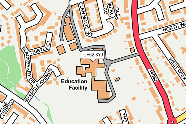 CF62 8YJ map - OS OpenMap – Local (Ordnance Survey) CF62 8YJ map - OS OpenMap – Local (Ordnance Survey)