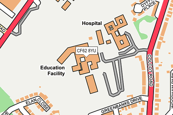 CF62 8YU map - OS OpenMap – Local (Ordnance Survey) CF62 8YU map - OS OpenMap – Local (Ordnance Survey)