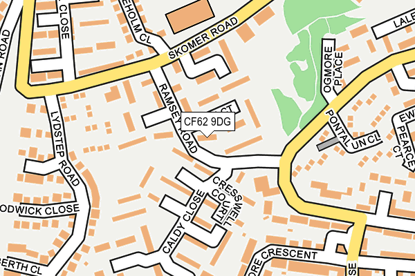 CF62 9DG map - OS OpenMap – Local (Ordnance Survey) CF62 9DG map - OS OpenMap – Local (Ordnance Survey)