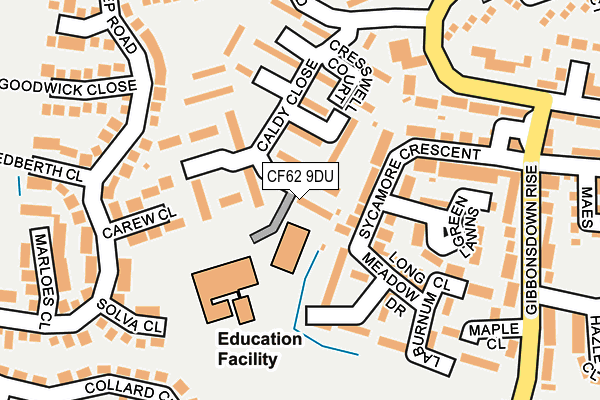CF62 9DU map - OS OpenMap – Local (Ordnance Survey) CF62 9DU map - OS OpenMap – Local (Ordnance Survey)