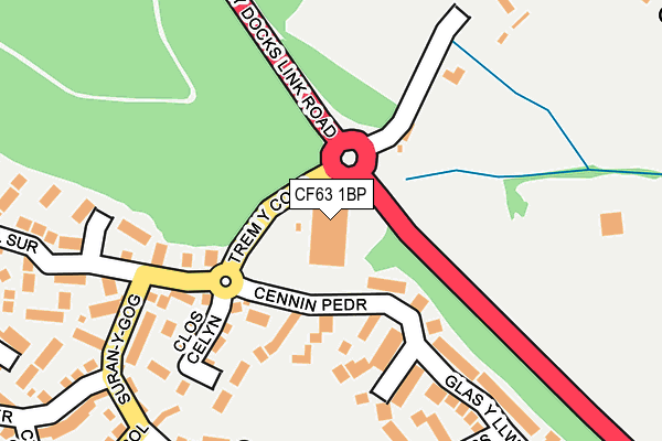 CF63 1BP map - OS OpenMap – Local (Ordnance Survey) CF63 1BP map - OS OpenMap – Local (Ordnance Survey)