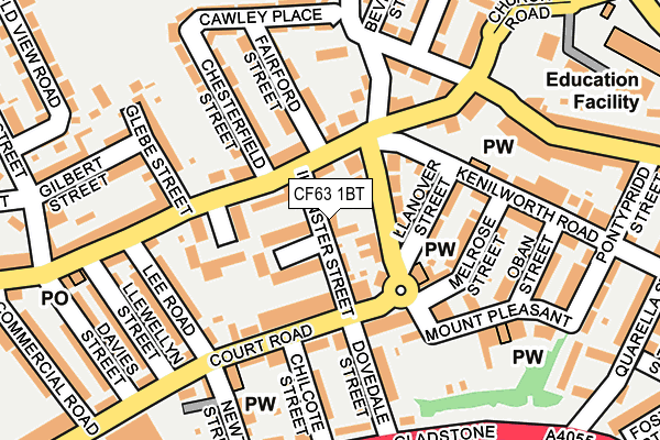CF63 1BT map - OS OpenMap – Local (Ordnance Survey) CF63 1BT map - OS OpenMap – Local (Ordnance Survey)