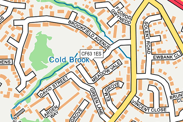 CF63 1ES map - OS OpenMap – Local (Ordnance Survey) CF63 1ES map - OS OpenMap – Local (Ordnance Survey)