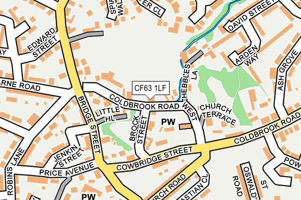 CF63 1LF map - OS OpenMap – Local (Ordnance Survey)