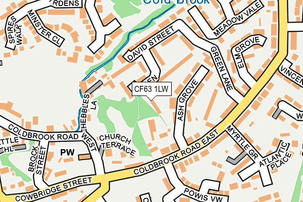 CF63 1LW map - OS OpenMap – Local (Ordnance Survey) CF63 1LW map - OS OpenMap – Local (Ordnance Survey)